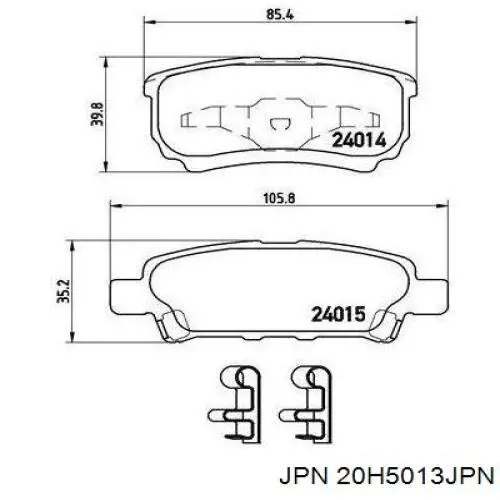 Задні гальмівні колодки JPN 20H5013JPN ціна, від 19.83 USD
