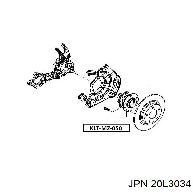20L3034 JPN Маточина задня