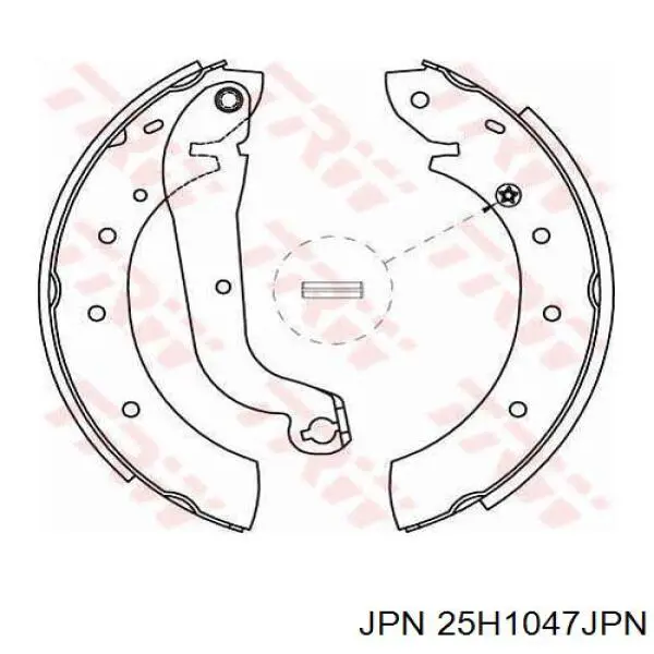 Колодки гальмові задні, барабанні JPN 25H1047JPN ціна, від 32.06 USD