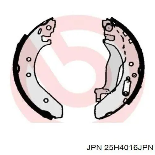 Колодки гальмові задні, барабанні 25H4016JPN JPN