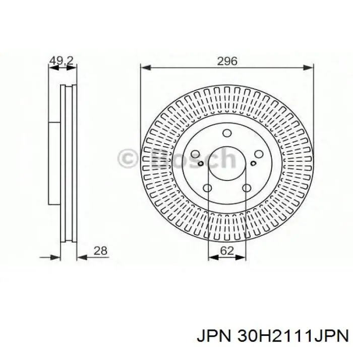 Диск переднього гальма JPN 30H2111JPN ціна, від 31.06 USD