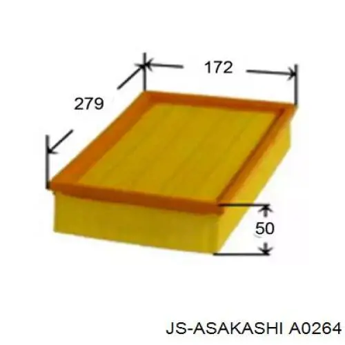 Повітряний фільтр A0264 JS Asakashi