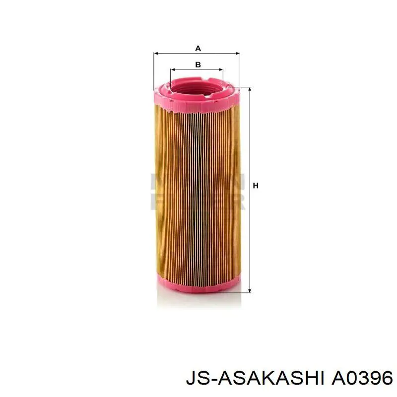 Фільтр повітряний A0396 JS Asakashi