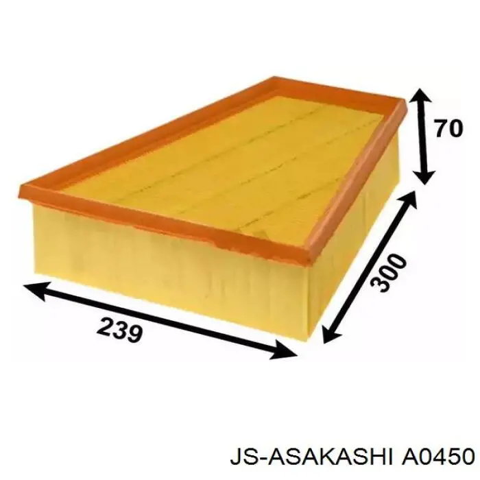A0450 JS Asakashi фільтр повітряний