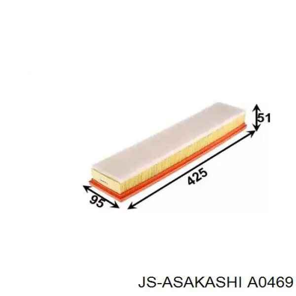 Фільтр повітряний A0469 JS Asakashi