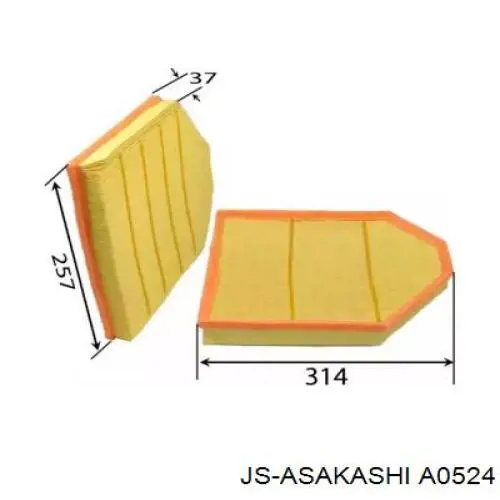 Фільтр повітряний A0524 JS Asakashi