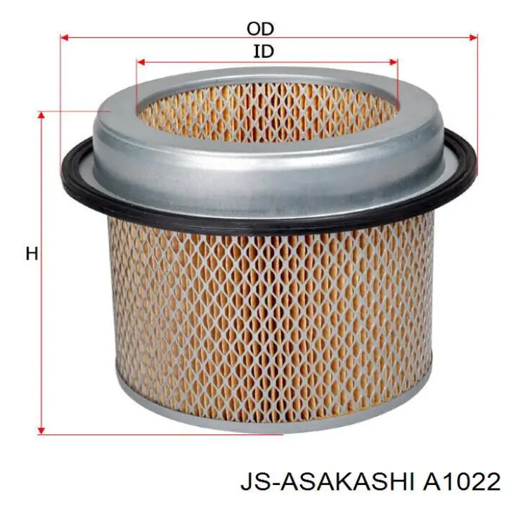 A1022 JS Asakashi Повітряний фільтр двигуна