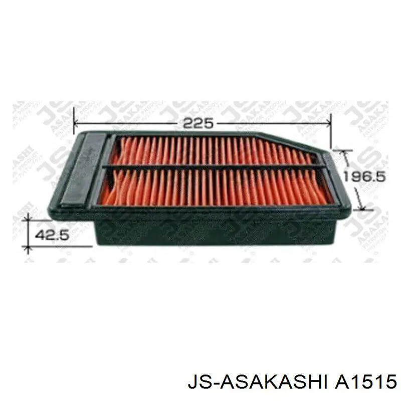 Купити A1515 JS Asakashi Автомобільний фільтр повітря
