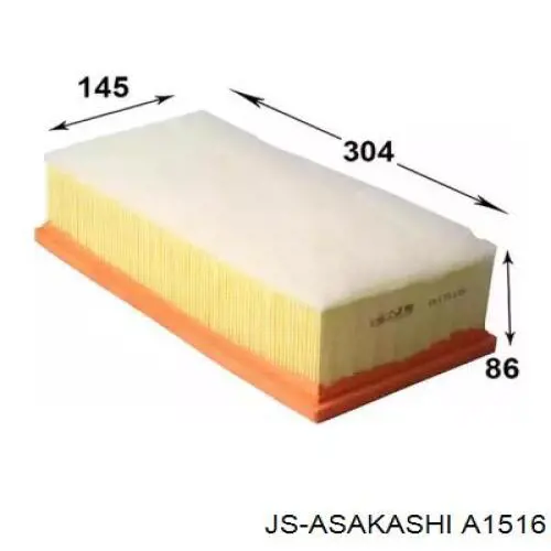 Фільтр повітряний A1516 JS Asakashi