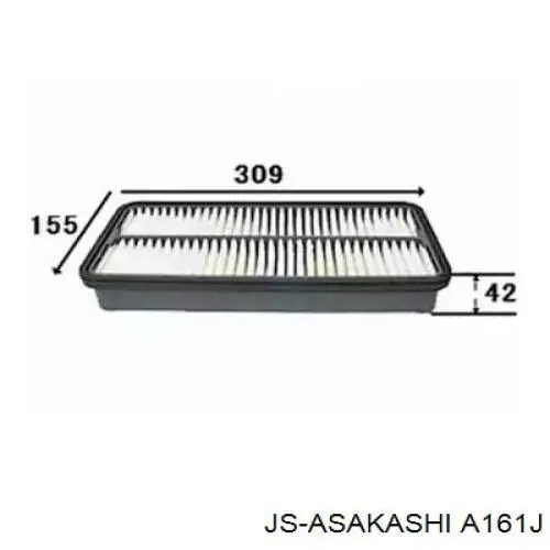 A161J JS Asakashi Повітряний фільтр двигуна