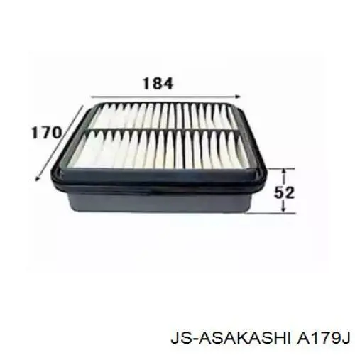 Елемент повітряного фільтра JS Asakashi A179J ціна, від 6.18 USD