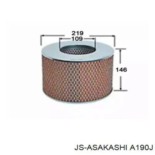 Фільтр повітряний A190J JS Asakashi