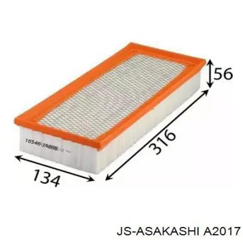A2017 JS Asakashi фільтр повітряний