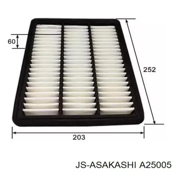 A25005 JS Asakashi Повітряний фільтр двигуна