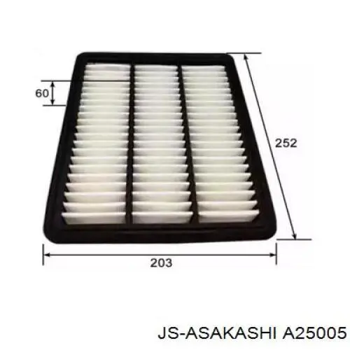 Фільтр повітряний A25005 JS Asakashi