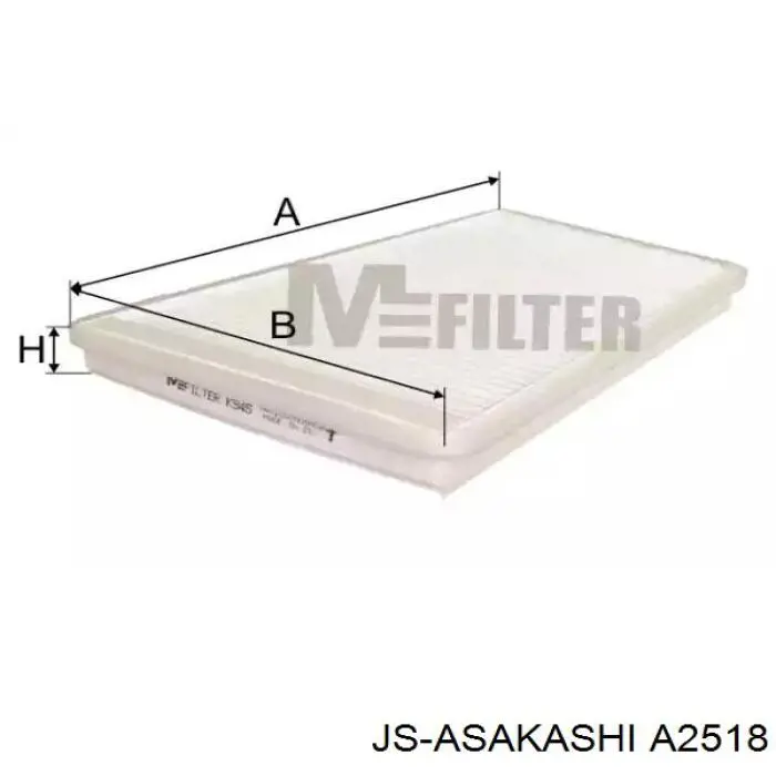 Повітряний фільтр A2518 JS Asakashi