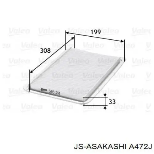 Фільтр повітряний A472J JS Asakashi