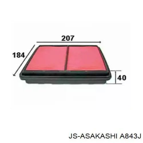 Повітряний фільтр A843J JS Asakashi