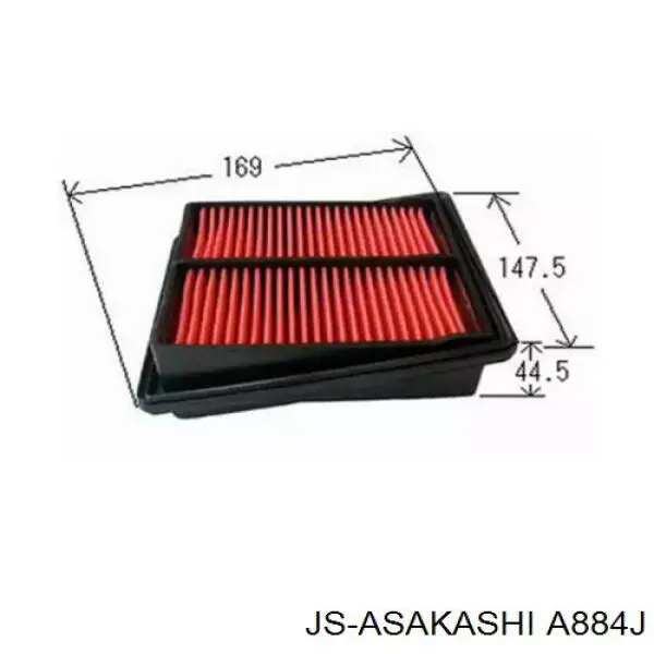 Купити A884J JS Asakashi Автомобільний фільтр повітря