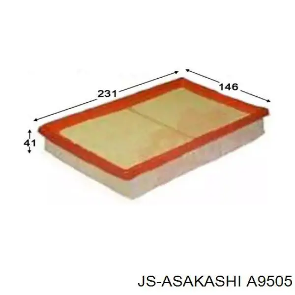Повітряний фільтр A9505 JS Asakashi