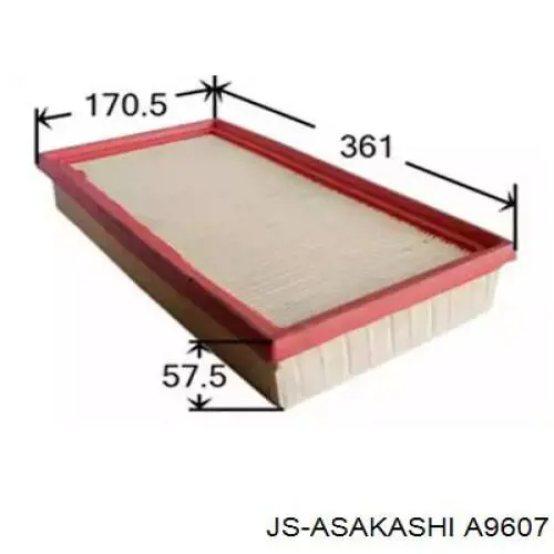 A9607 JS Asakashi Повітряний фільтр двигуна