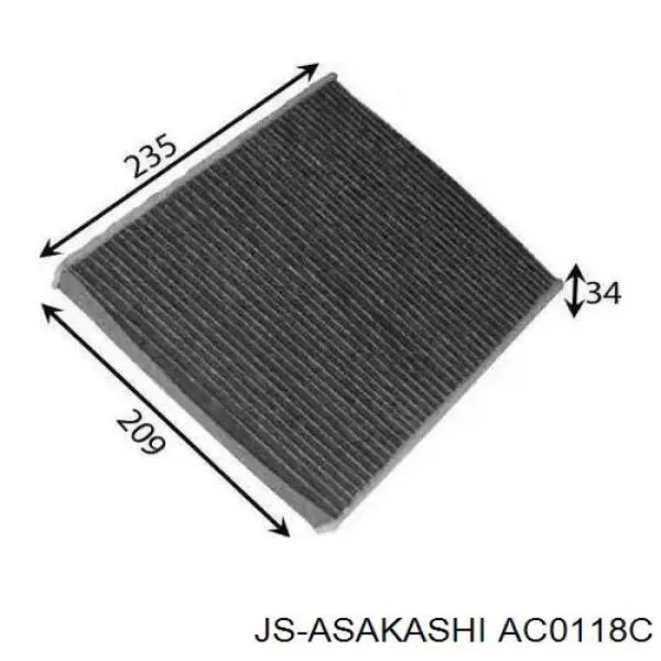 Фільтр салону AC0118C JS Asakashi