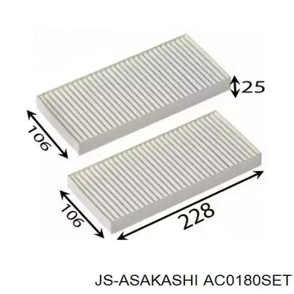 AC0180SET JS Asakashi Внутрішньосалонний фільтр