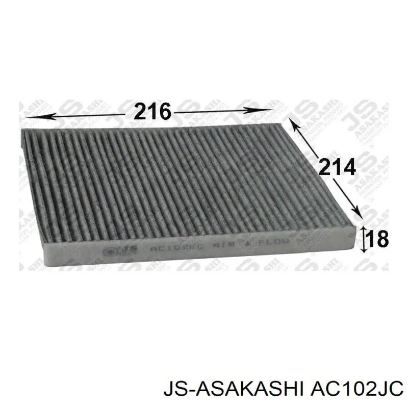 Фільтр салону AC102JC JS Asakashi