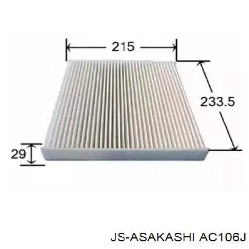 Фільтр салону AC106J JS Asakashi