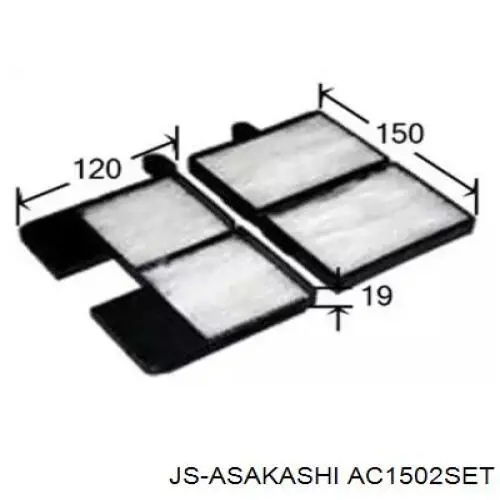 AC1502SET JS Asakashi Внутрішньосалонний фільтр