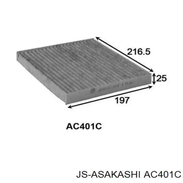 Фільтр салону AC401C JS Asakashi