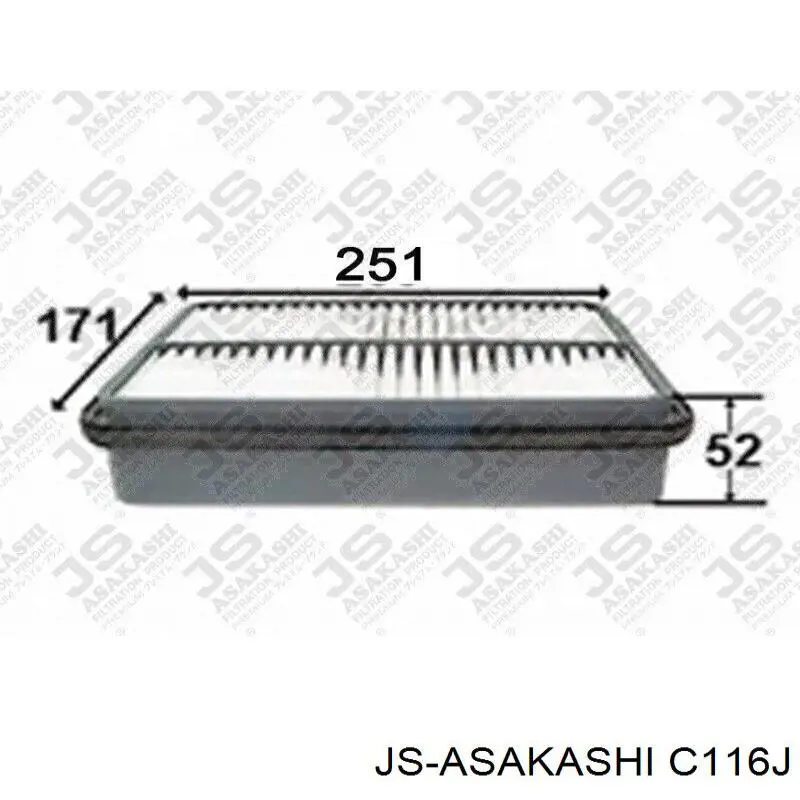 C116J JS Asakashi Фільтр масла