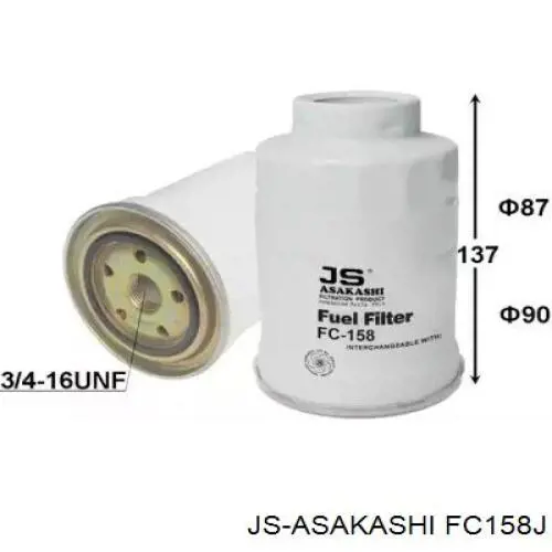 Фільтр паливний FC158J JS Asakashi