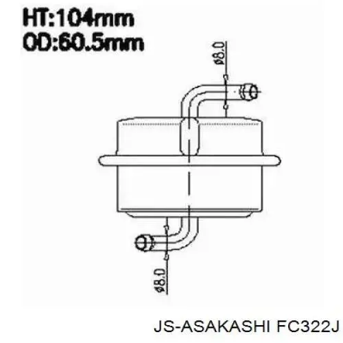 Фільтр тонкого очищення палива JS Asakashi FC322J ціна, від 7.63 USD