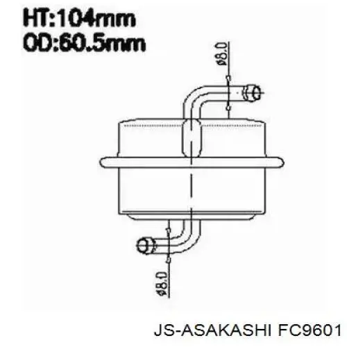 FC9601 JS Asakashi Фільтр палива