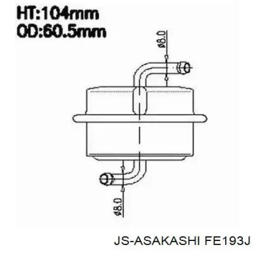 Купити FE193J JS Asakashi Фільтр-відстійник палива грубої очистки