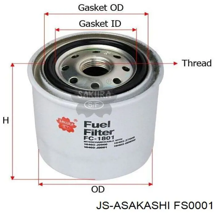 Фільтр тонкого очищення палива JS Asakashi FS0001 ціна, від 10.96 USD