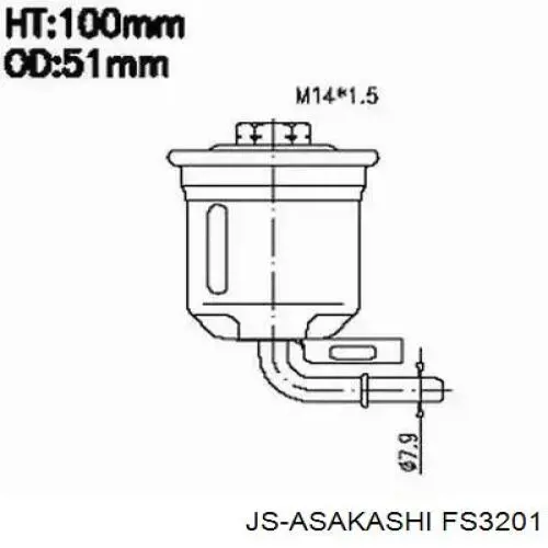 Паливний фільтр FS3201 JS Asakashi