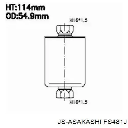 Паливний фільтр FS481J JS Asakashi