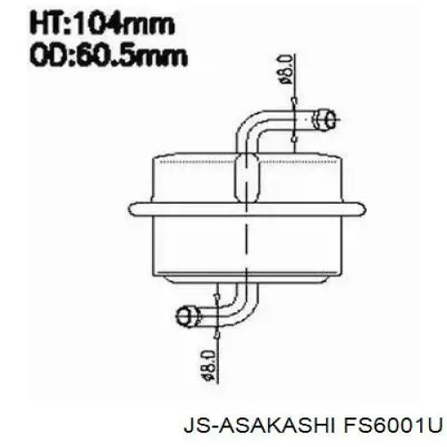 Фільтр тонкого очищення палива JS Asakashi FS6001U ціна, від 4.23 USD