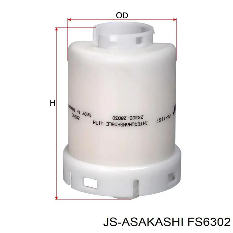 Купити FS6302 JS Asakashi Фільтр-відстійник палива грубої очистки