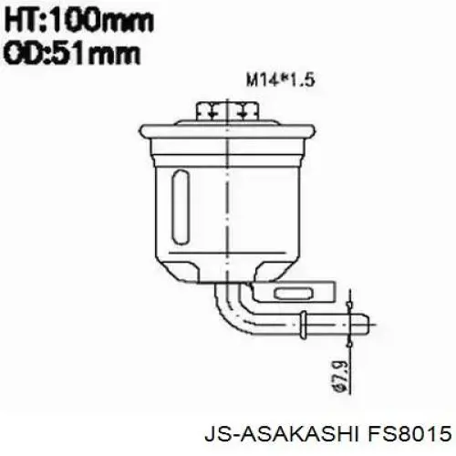 Паливний фільтр FS8015 JS Asakashi