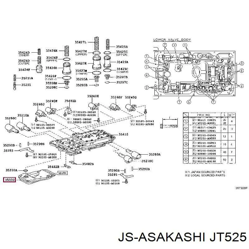 JT525 JS Asakashi Масло в коробку автомат
