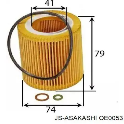 Масляний фільтр OE0053 JS Asakashi