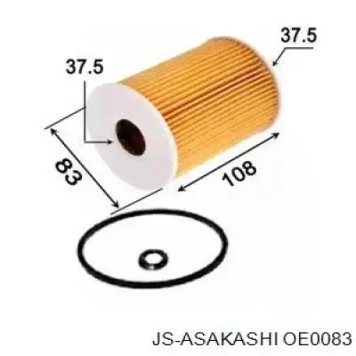 Фільтр масляний OE0083 JS Asakashi