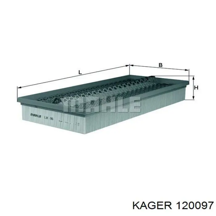 120097 Kager фільтр повітряний