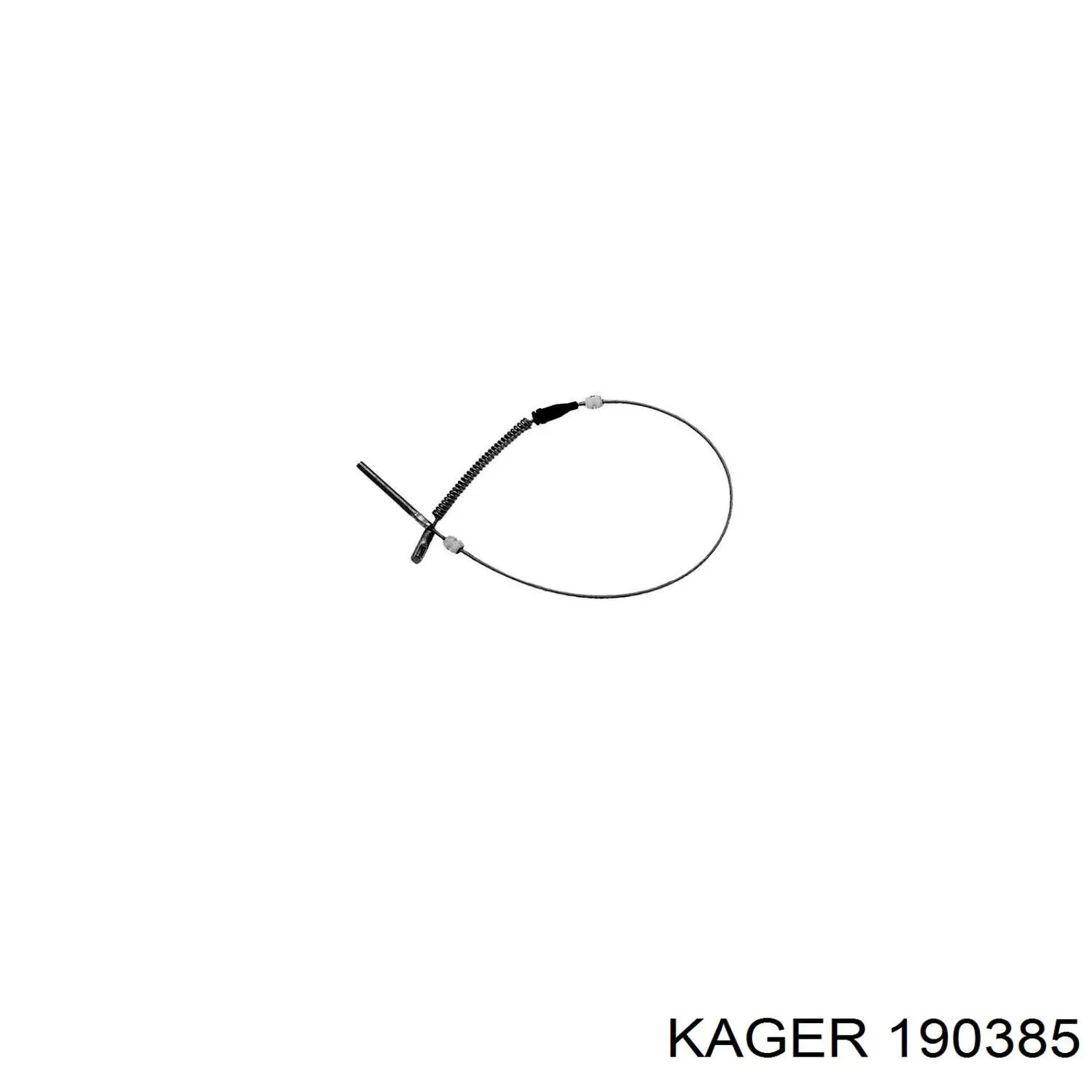 190385 Kager трос ручного гальма задній, лівий