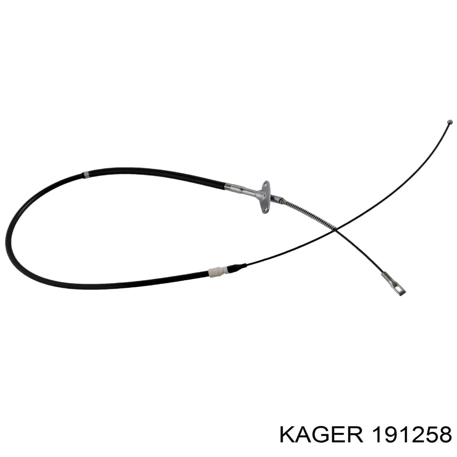 191258 Kager трос ручного гальма задній, правий