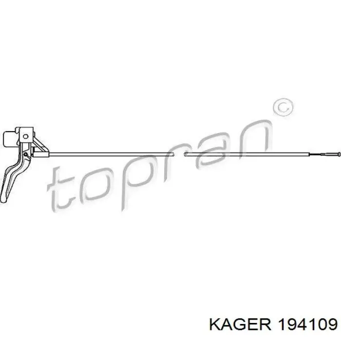 Трос замка капота на Opel Kadett E 39, 49