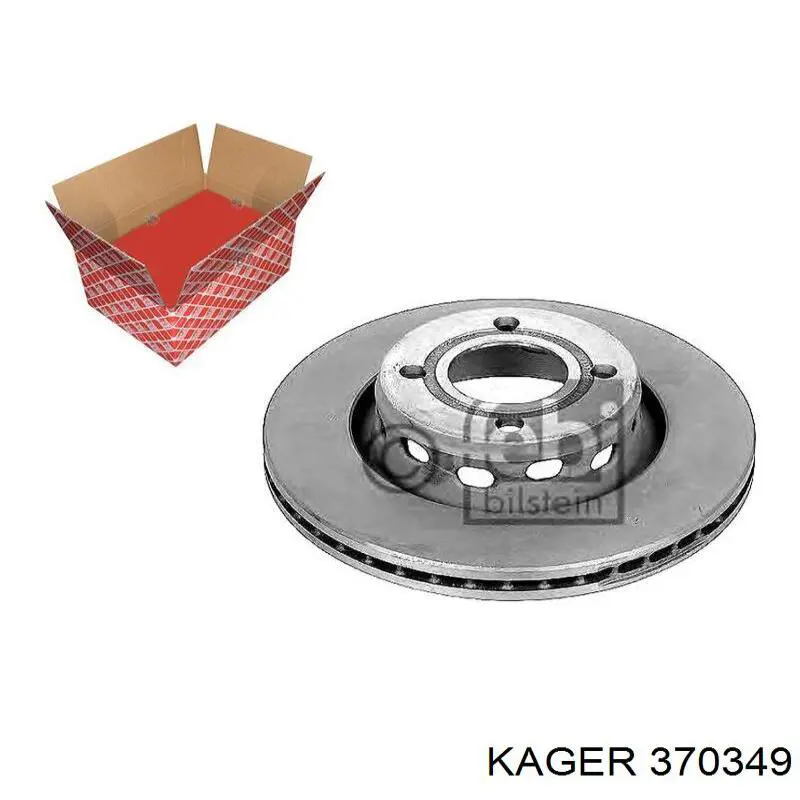 370349 Kager диск гальмівний передній